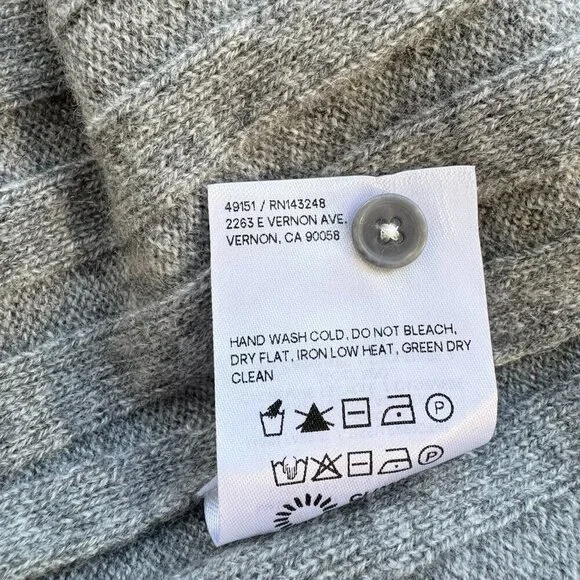 Reformation Walsh Cashmere Long-Sleeve Mini Dress Gray Medium - Picture 5 of 11